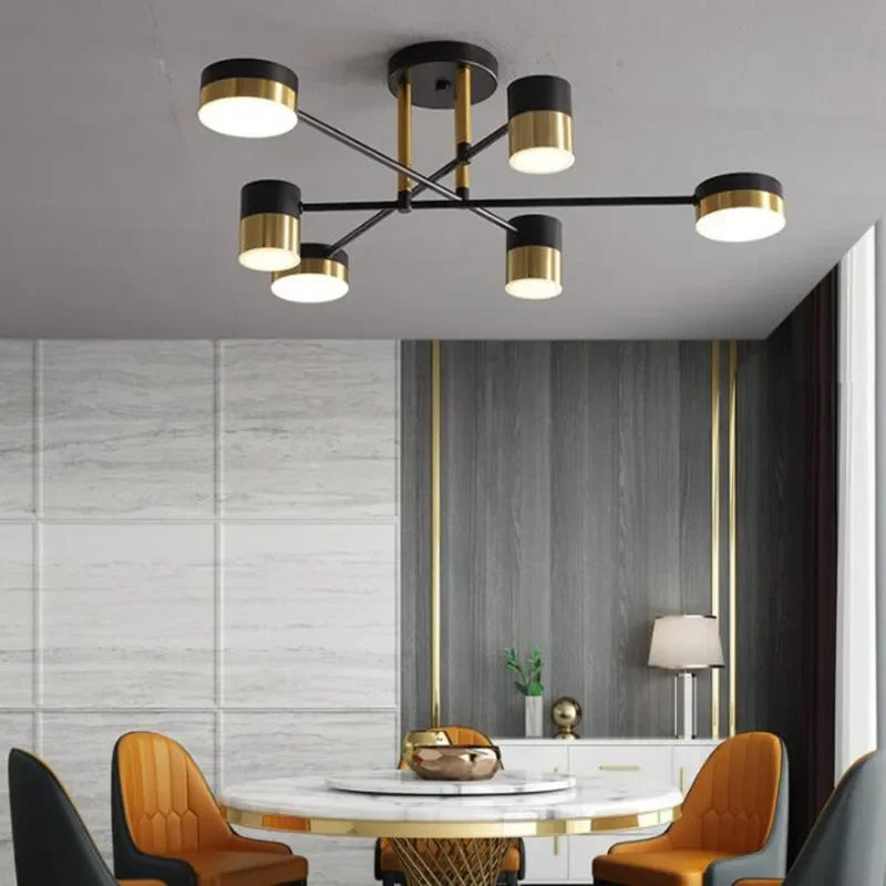 lustre led en métal moderne pour décoration intérieure - vue 7 sur 10