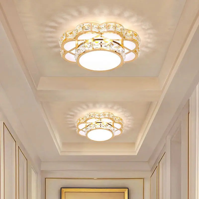 plafonnier moderne en cristal design floral pour tous les espaces - vue 4 sur 7