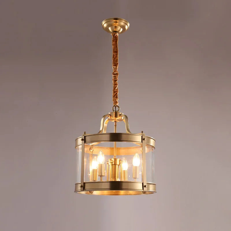 lustre moderne en cuivre style européen luxueux pour intérieur - vue 2 sur 7