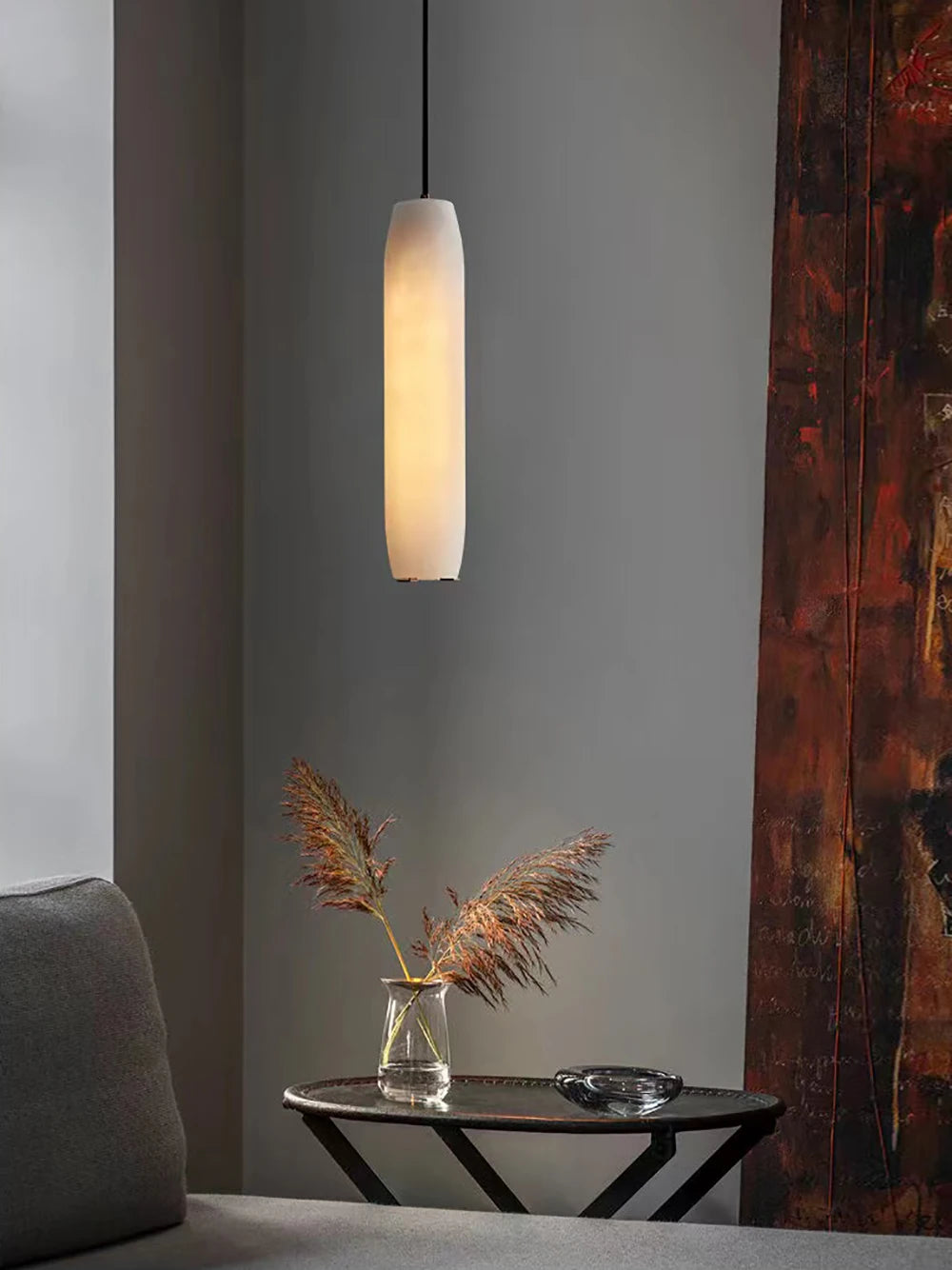 Suspension Simple Créatif Minimaliste Luxe LED Personnalité Artistique Marbre pour Escalier - vue 5 sur 19