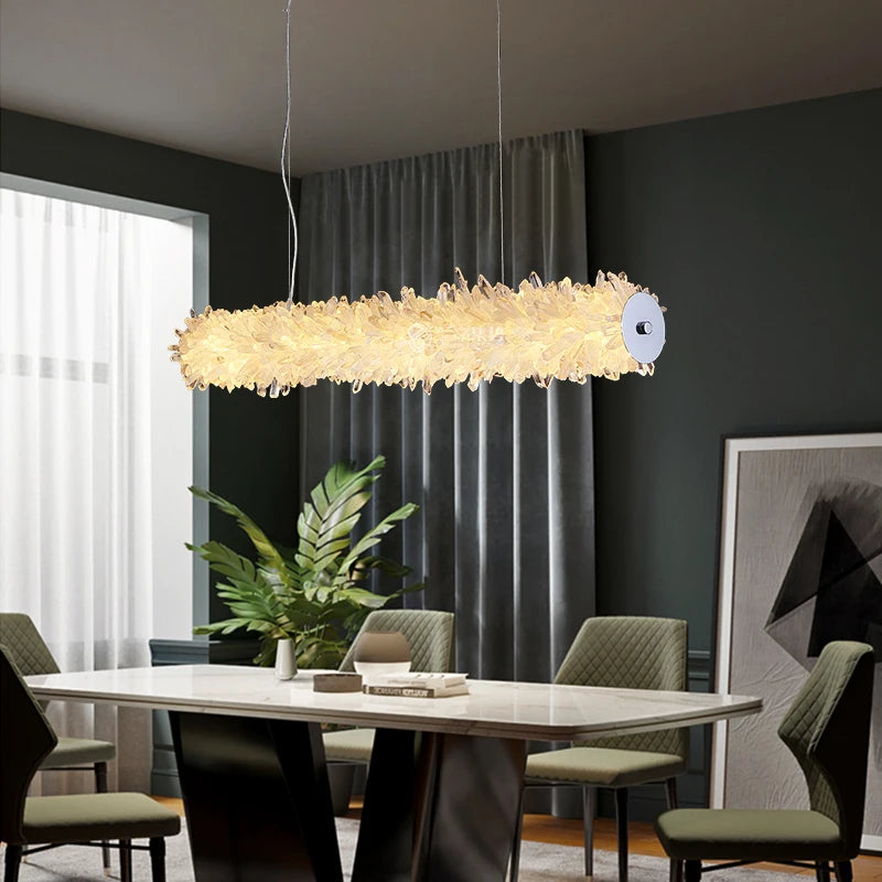 lustre en cristal léger pour décoration moderne et élégante - vue 4 sur 7