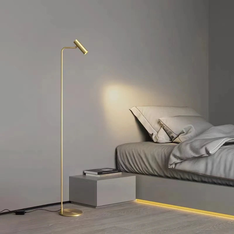lampadaire rotatif en laiton minimaliste avec 3 gradations - vue 5 sur 8