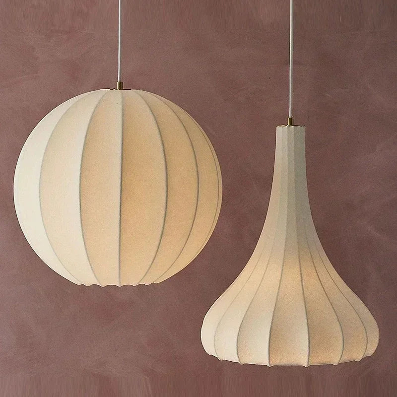 suspension en soie à led style nordique pour intérieur élégant - vue 4 sur 7