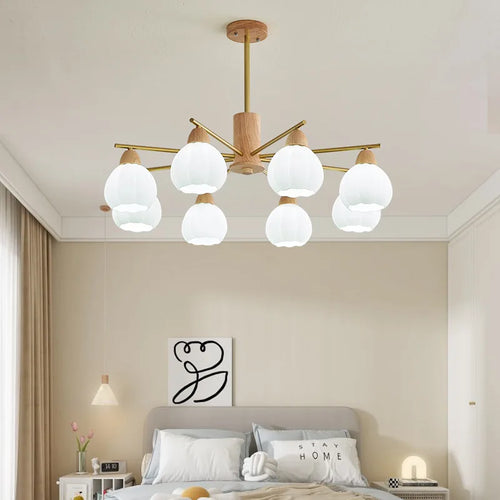 lustre en bois pour décoration moderne et style