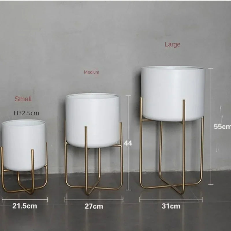 etagère à plantes dorée support à fleurs amovible et polyvalent - vue 5 sur 12