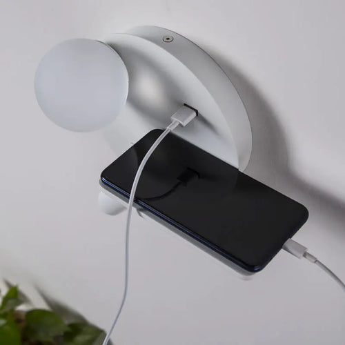LED-Wandleuchte mit USB-Ladefunktion für Mobiltelefone - vue 5 sur 10