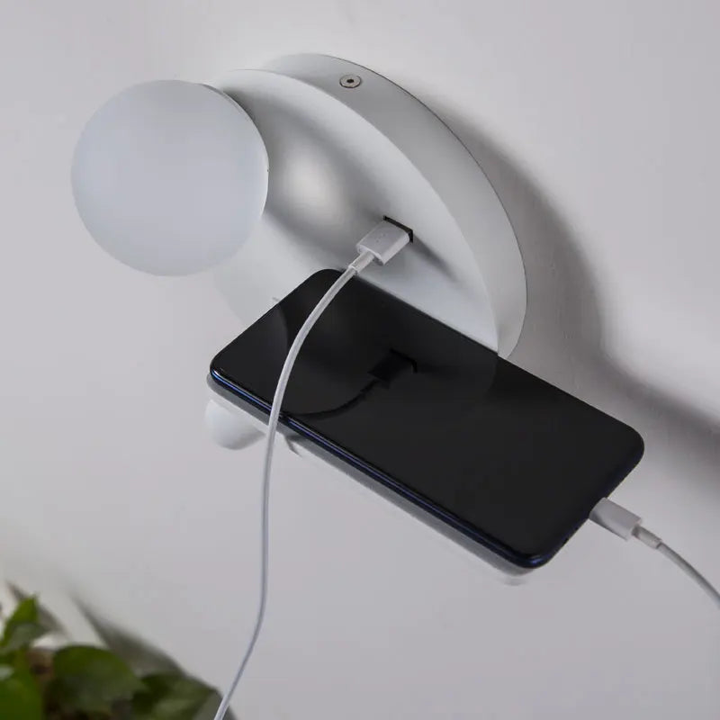 LED-Wandleuchte mit USB-Ladefunktion für Mobiltelefone - vue 4 sur 10