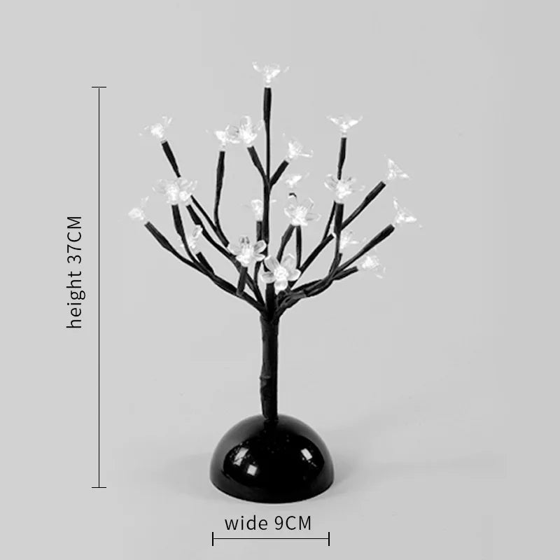Veilleuses LED Cerisier Fleur Arbre Lampe Bureau Maison Chambre Décor - vue 8 sur 7