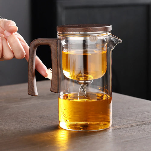 Théière en verre avec infuseur filtre magnétique 520ml