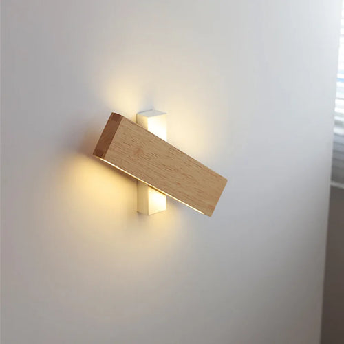Applique murale LED rotative en bois - vue 4 sur 9