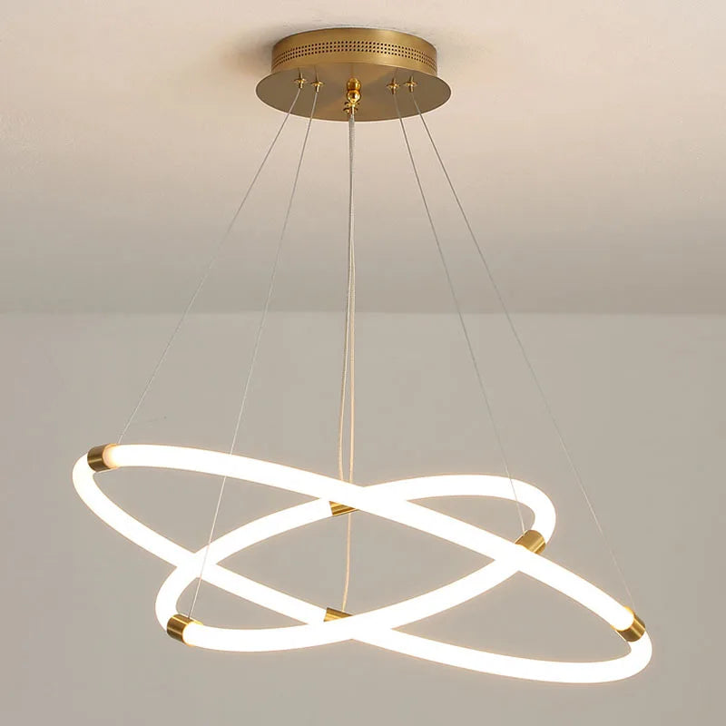 lustre moderne lumineux pour cuisine et salle à manger - vue 2 sur 5