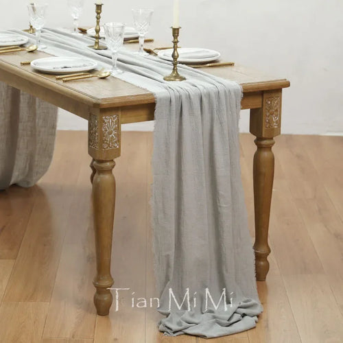 Chemin de table gaze coton rétro mariage fête
