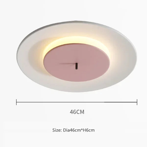 Moderner, minimalistischer LED-Deckenleuchte aus Eisen und Acryl mit Farblicht - vue 14 sur 14