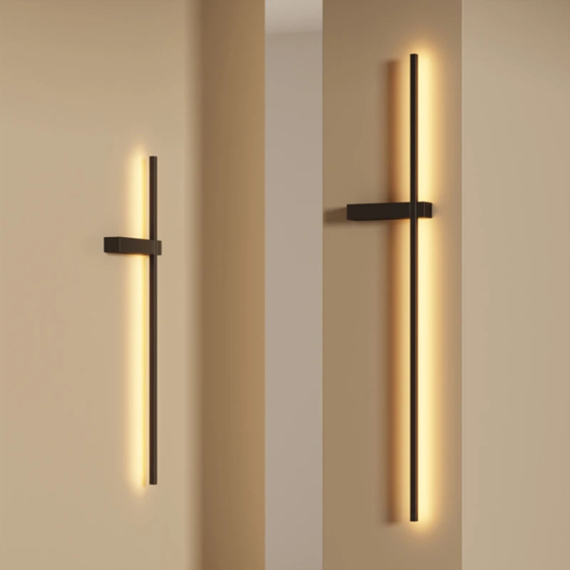 applique murale led minimaliste art déco appliques aluminium - vue 3 sur 16