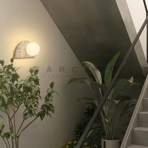 applique led terrazzo japonais rétro nordique pour homestay