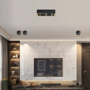Quadratischer LED-Spot mit Blendschutz für Deckenmontage