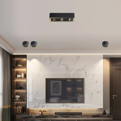 Quadratische LED-Deckenleuchte blendfrei Oberfläche modern - vue 2 sur 16