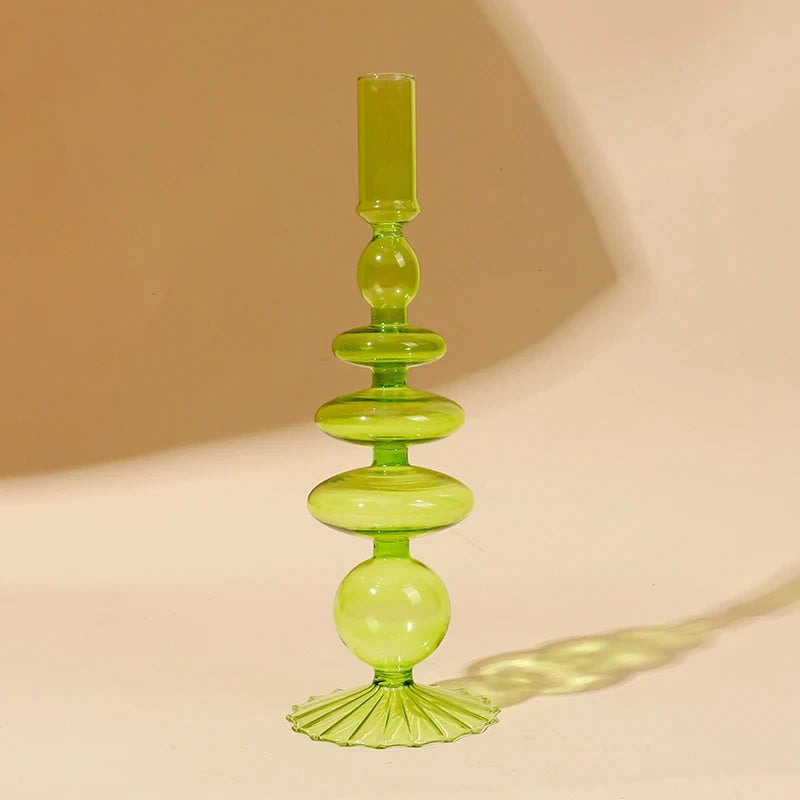 bougeoir en verre européen pour décoration et mariage - vue 24 sur 30