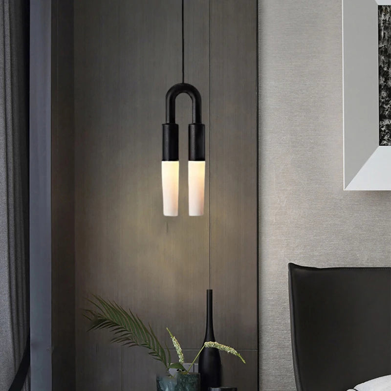 Suspension led en métal avec cordon réglable et acrylique