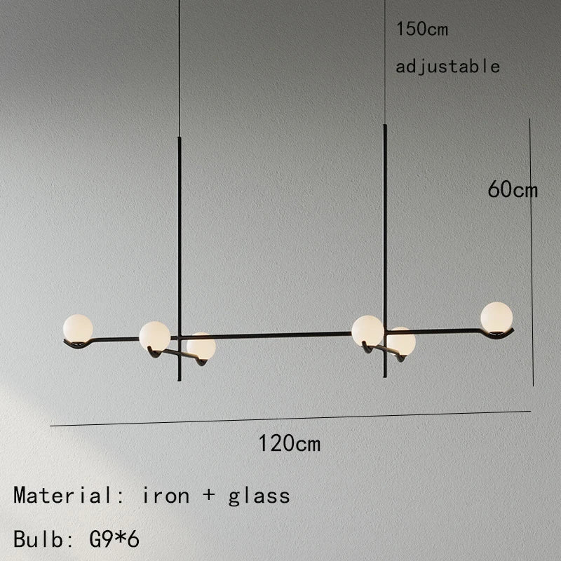 suspension moderne en verre pour décoration intérieure élégante