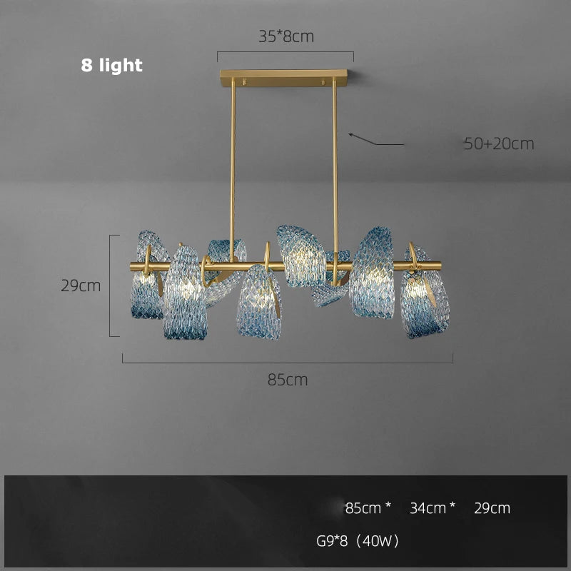 lustre en verre cristal LED pour un éclairage élégant - vue 15 sur 21