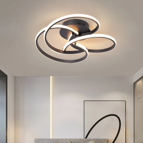 plafonnier moderne à LEDs lumières pour salon chambre étude salle éclairage intérieur Chrome/plaqué or