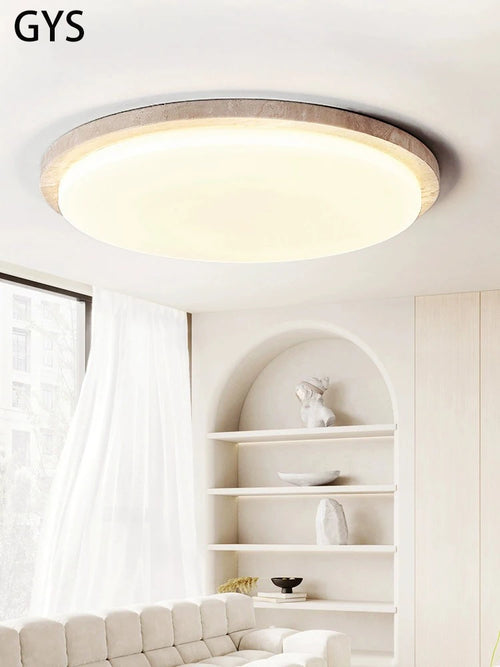 Plafonnier Led en pierre de grotte jaune