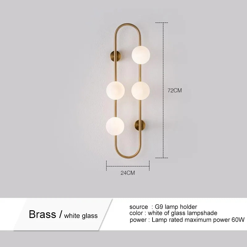 applique murale moderne en verre blanc pour décoration intérieure - vue 8 sur 9