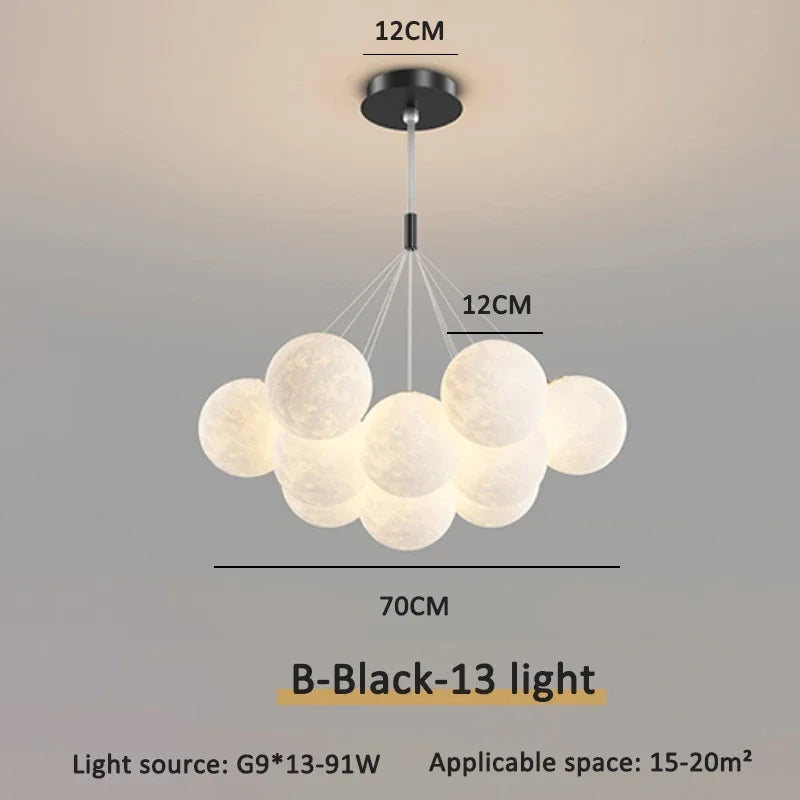 Moderner LED-Kronleuchter Kugel mit Blaseneffekt Pendelleuchte Dekor