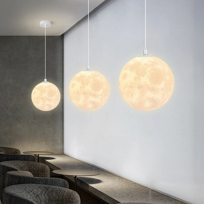 lustre nordique 3d imprimé lune pour enfants personnalisé - vue 6 sur 11