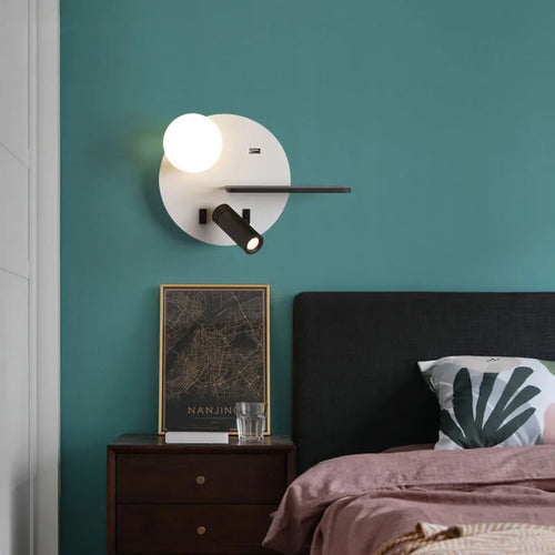 LED-Wandleuchte mit USB-Ladefunktion für Mobiltelefone - vue 4 sur 10