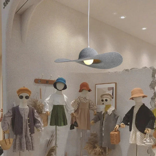 Felt Pendant Lamps Nordic Hat Chandelier Ceiling Hanging Light for Living Dining Room Bedroom