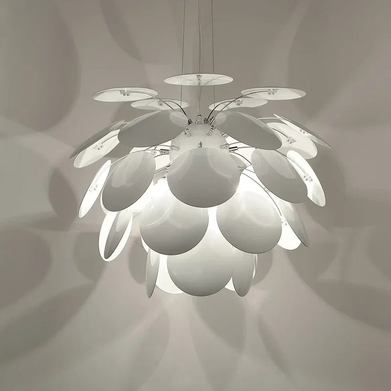 lustre moderne en verre forme pomme de pin pour décoration intérieure - vue 6 sur 9