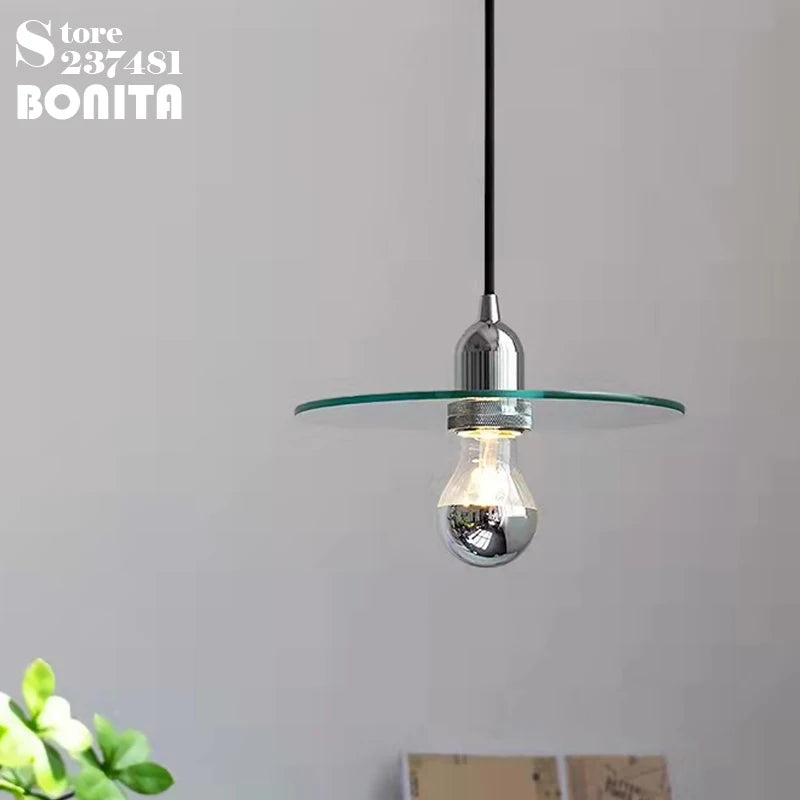 suspension moderne en verre pour éclairage créatif minimaliste - vue 4 sur 8