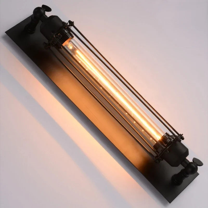 applique murale style industriel rétro led éclairage maison décor intérieur - vue 3 sur 7