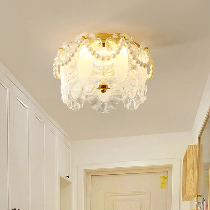plafonnier led en verre design moderne pour décoration intérieure esthétique - vue 4 sur 12