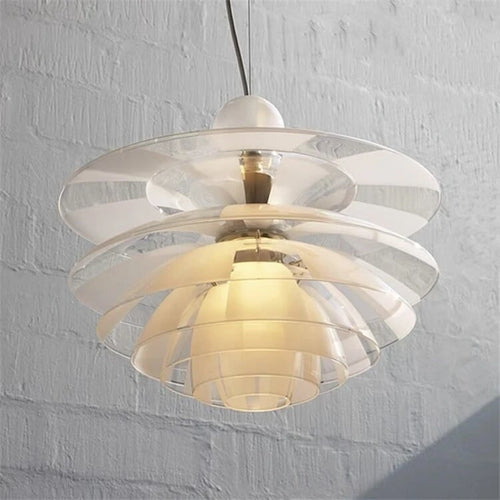 lustre en acrylique/verre moderne led en forme de pomme de pin