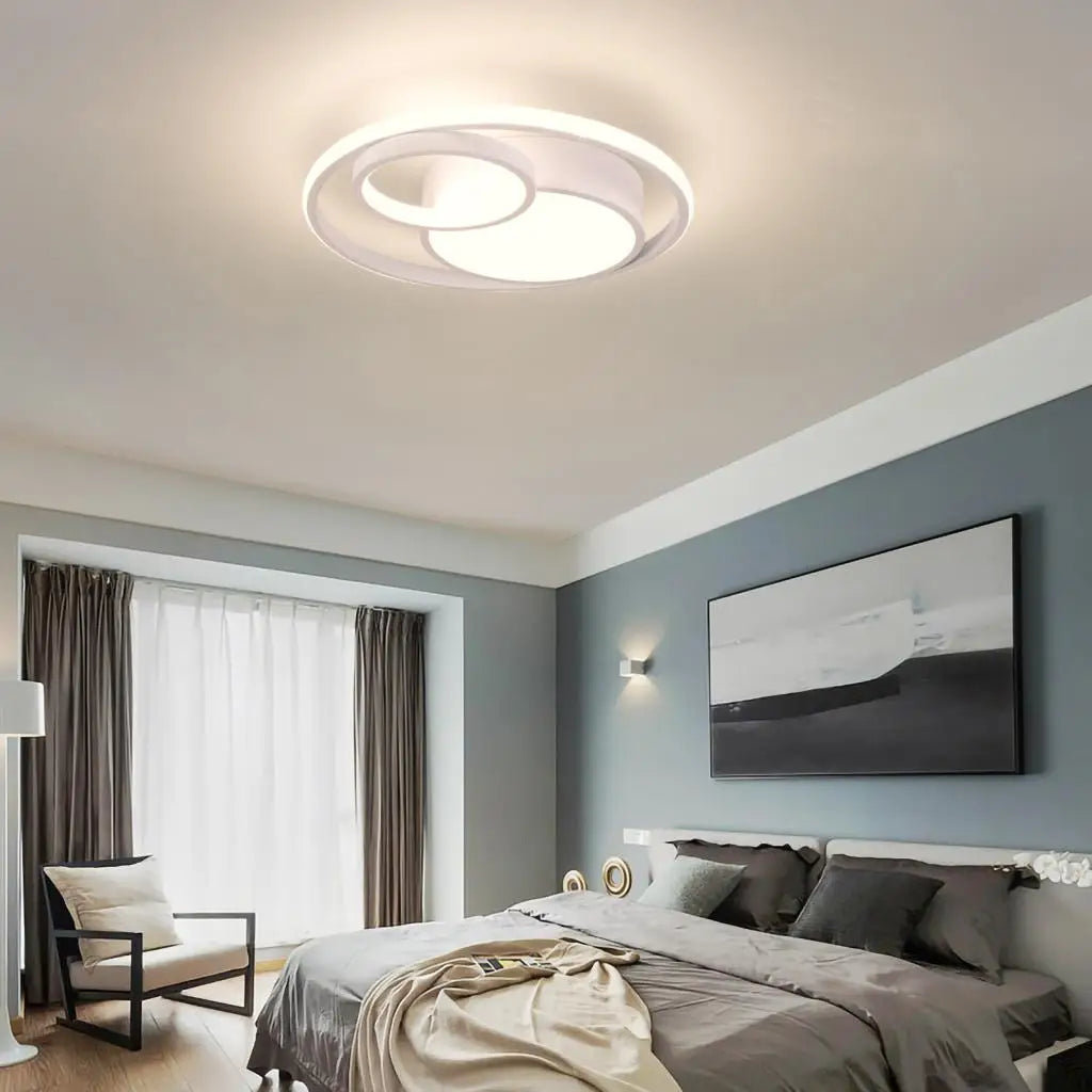 plafonnier led moderne 3 couleurs pour intérieur maison - vue 7 sur 8