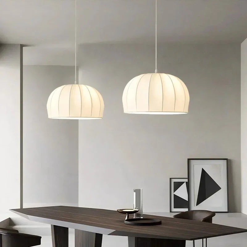 suspension nordique wabi-sabi en cocon de soie décoratif - vue 5 sur 9