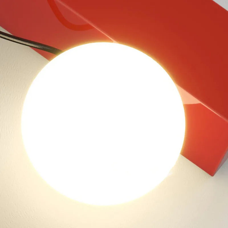 LED-Wandleuchte aus Metall mit Acrylkugel und variabler Dimmung - vue 5 sur 9
