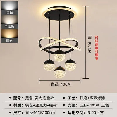 Moderner LED-Kronleuchter für elegante und luxuriöse Inneneinrichtung