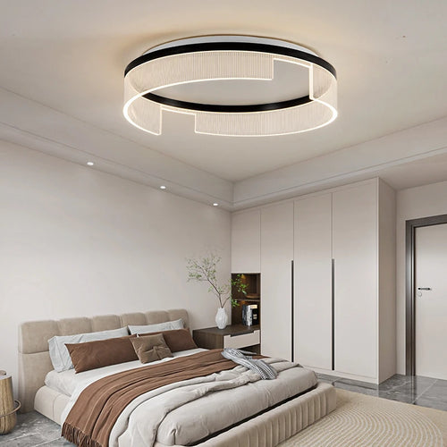 Moderner LED-Deckenleuchte Rund aus Metall und Acryl für Innenbereiche - vue 4 sur 13