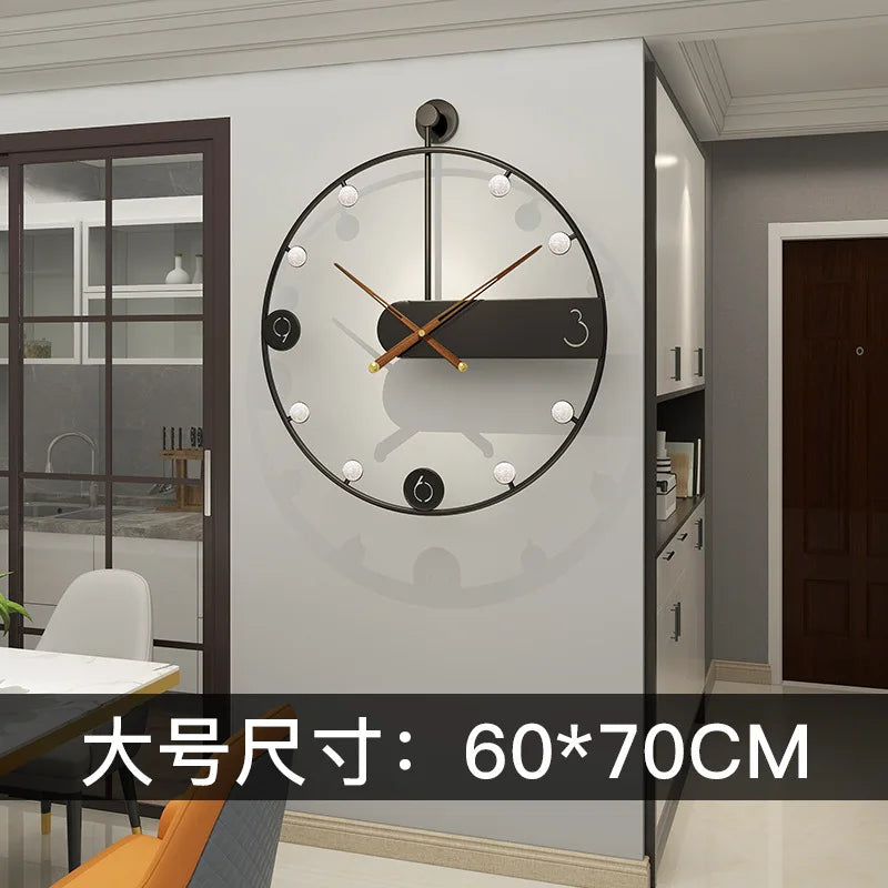 Modern Simple Iron Wall Clock, Home Decoration, Living Room, Creative, Fashion - vue 11 sur 11