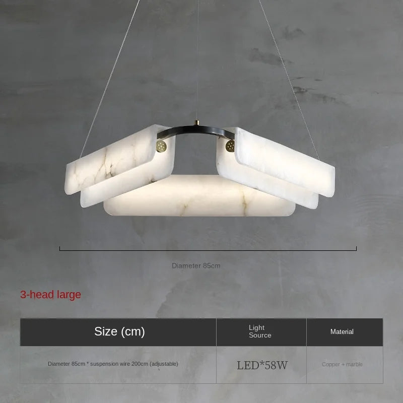 Kronleuchter aus echtem Marmor und Kupfer moderner Design-Leuchte