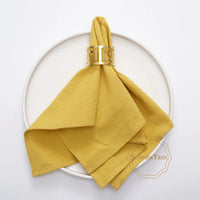 Serviette de table coton lavé style vintage 40cm
