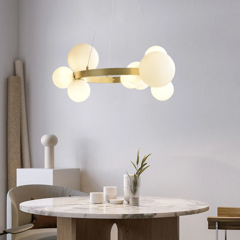 lampe suspendue boule de verre clair avec cordon réglable et emballage sûr - vue 2 sur 17