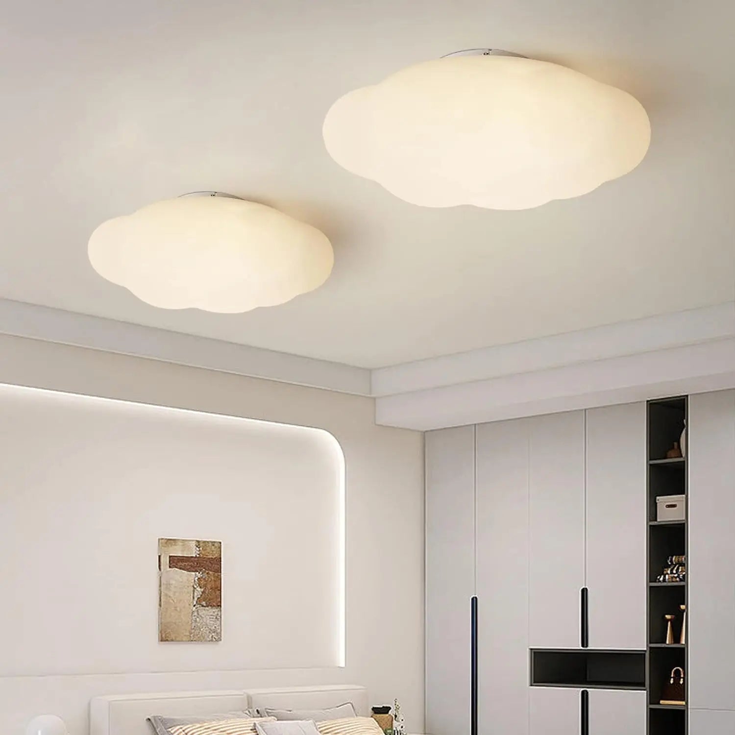 plafonnier led moderne en forme de nuages pour ambiance décorative