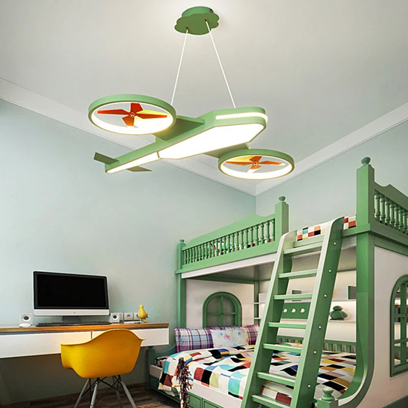 plafonnier avion nordique décoration intérieure lumière dimmable pour enfants - vue 7 sur 8