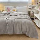 Plaid coton gaufré respirant decoratif salon chambre