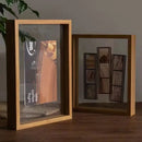 Classic Solid Wood Double-Sided Transparent Acrylic Photo Frame, Framing Photos, Specimens, Certificates, Paintings, Posters